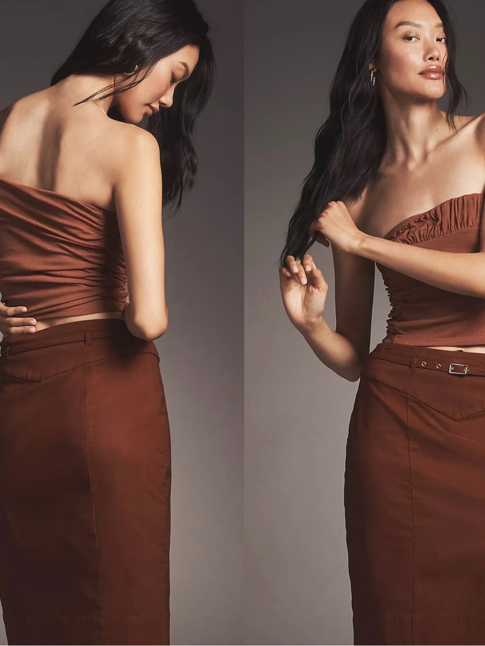 NWT $138 By Anthropologie Belted Fitted Pencil Side Slit Zipper Skirt XL